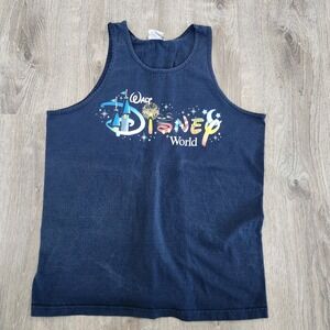 Walt Disney World Disney Parks Mens Blue Tank Top Shirt Size XL Mickey‎ Minnie